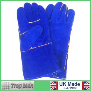 Gaunlet Gloves for use with cat traps, grey squirrel traps, rabbit traps and animal handling