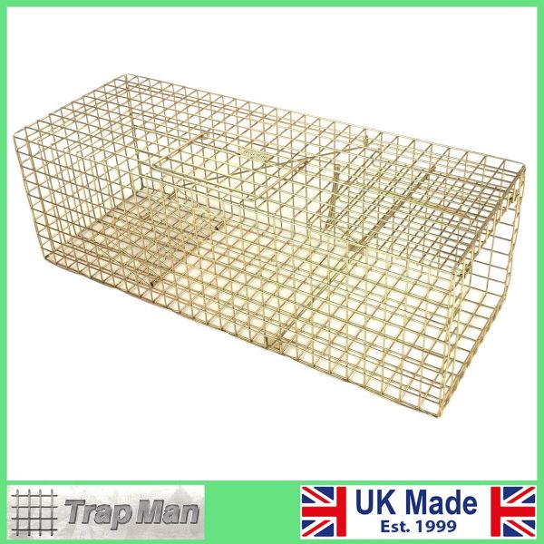 Large Pro Mink Trap Set with treadplate up and door open