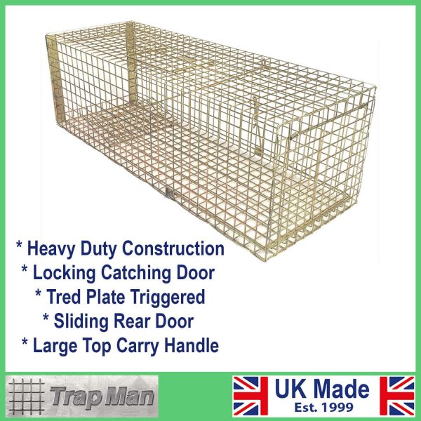 Pro Gold Feral Cat Trap TrapMan Professional Feral Cat Cage Trap - Image 2