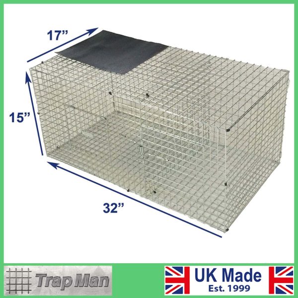 Single Side Entry Crow Trap dimensions including attached shelter