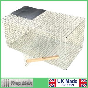 single Side Entry Crow Trap Set including split perches and shelter for decoy