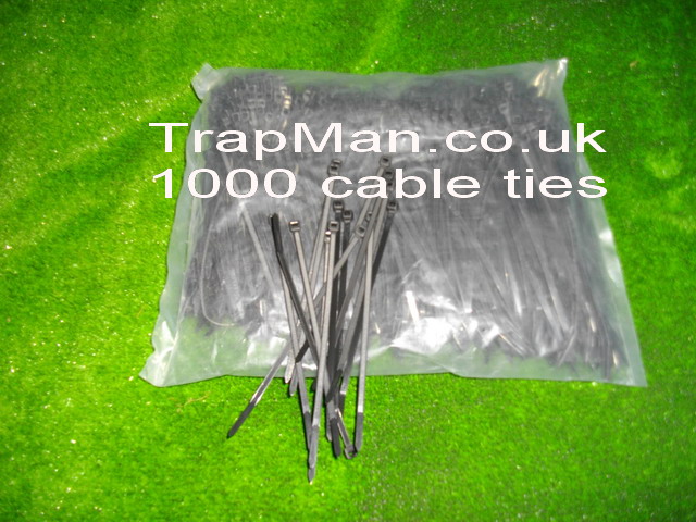 1000 plastic Cable ties, plastic cable ties for tying trap cages,