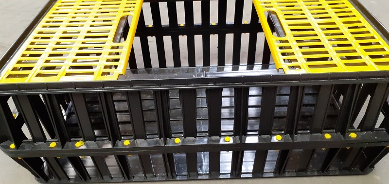 poultry transport crate open